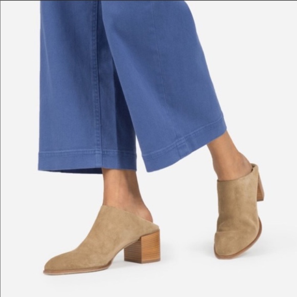 Everlane Suede Heel Mule Women Size 8.5 Tan